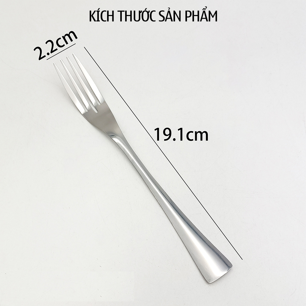 Combo 3 nĩa inox không gỉ phù hợp ăn cơm sườn bánh kem bít tết mì ý sang trọng đa năng