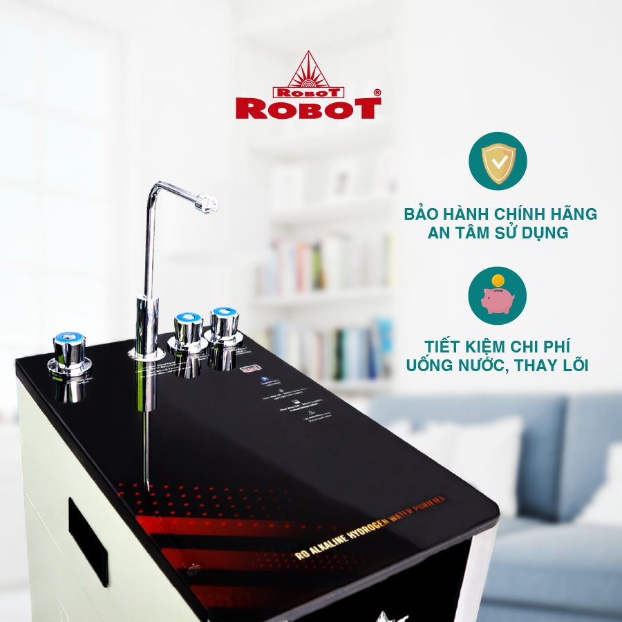 Máy Lọc Nước R.O Hydrogen Kiềm Nóng Thông Minh ROBOT RBs-9HAQ - Hàng Chính Hãng