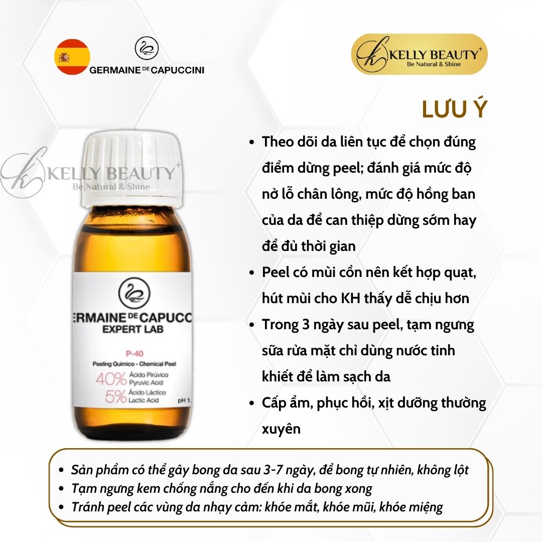 Peel Trẻ Hóa Căng Bóng Da Germaine Expert Lab Pyruvic Acid 40% Chemical Peel P-40 | Kelly Beauty