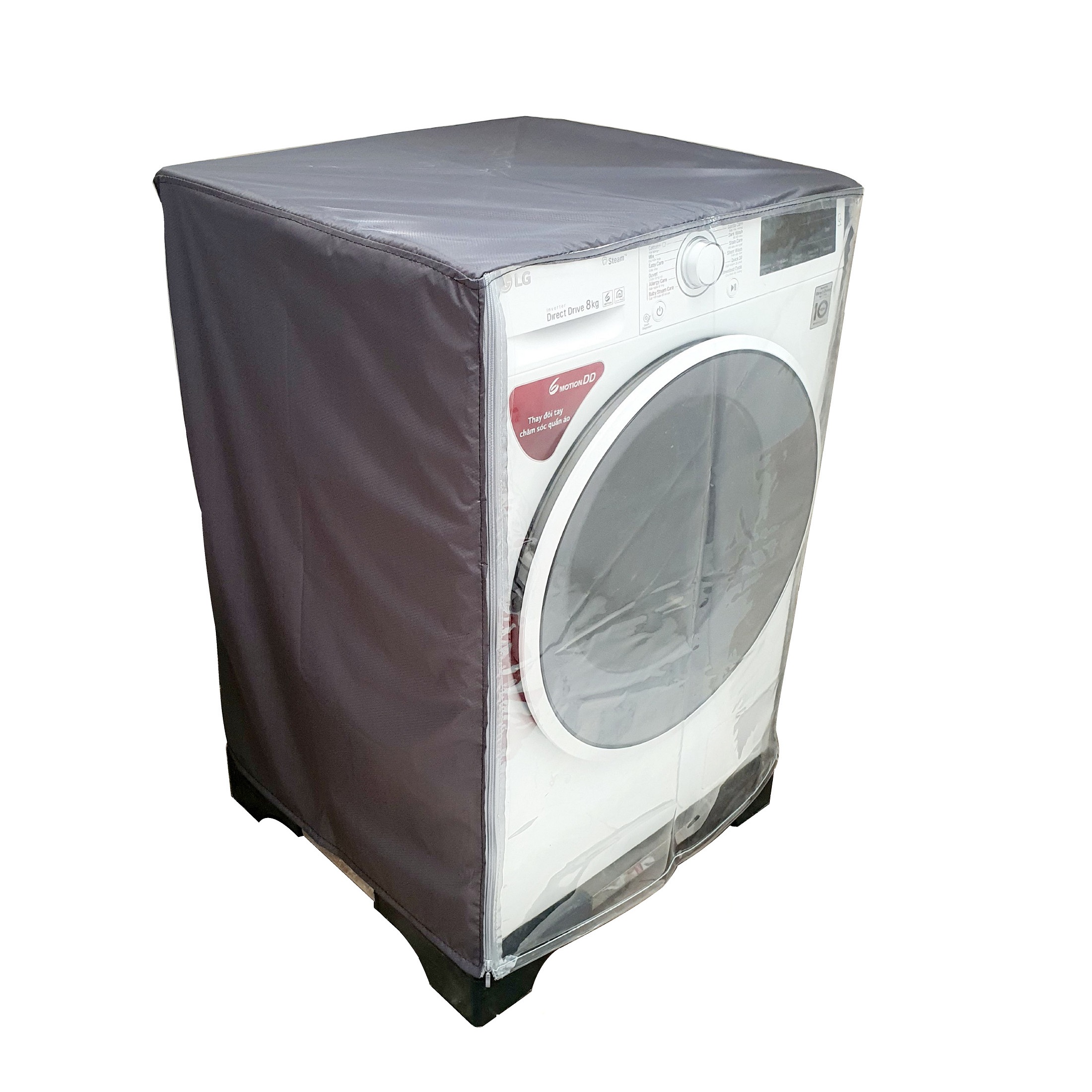 Vỏ bọc máy giặt cửa ngang, áo trùm máy giặt cửa trước chất liệu vải dù chống mưa nắng