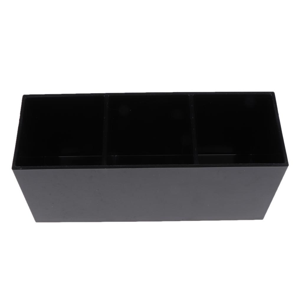 Makeup Brushes Display Stand Storage Cosmetic Container Acrylic Case&3 Holes