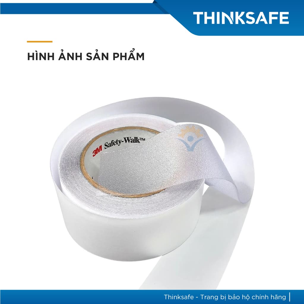 Băng keo chống trượt 3M 220 dán chống trơn trượt cho nhà tắm, bồn tắm, cầu thang, tăng độ nhám chống trơn màu trắng đục