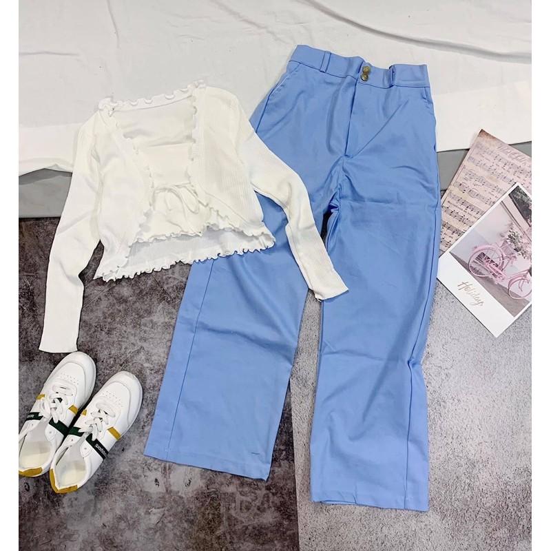 QUẦN XANH CULLOTES GIẢ JEAN