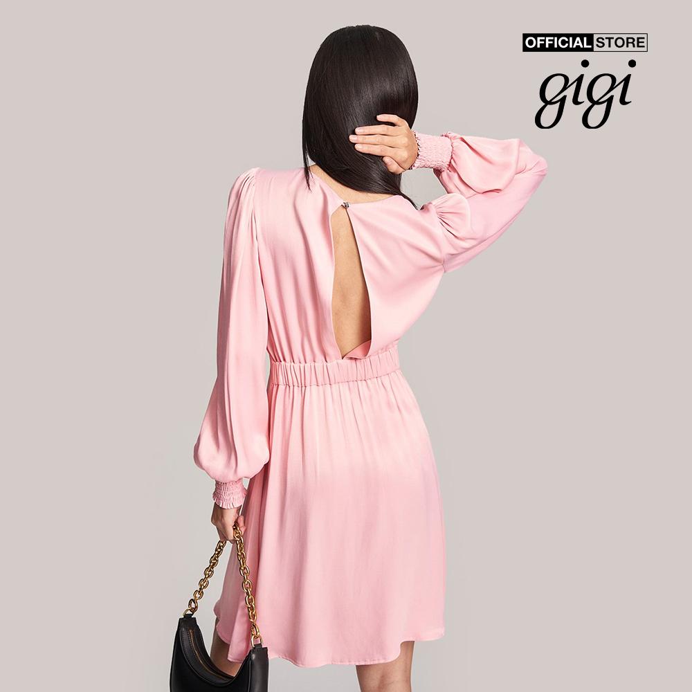 GIGI - Đầm mini cổ tròn tay dài bo gấu thanh lịch G2102D222140