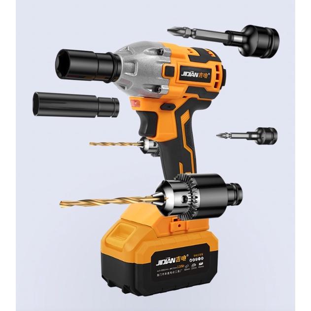 Máy Siết Ốc Khoan Tường Không Dây Lithium JIDIAN Wrench 1100W 188vf2 ️ FREESHIP ️