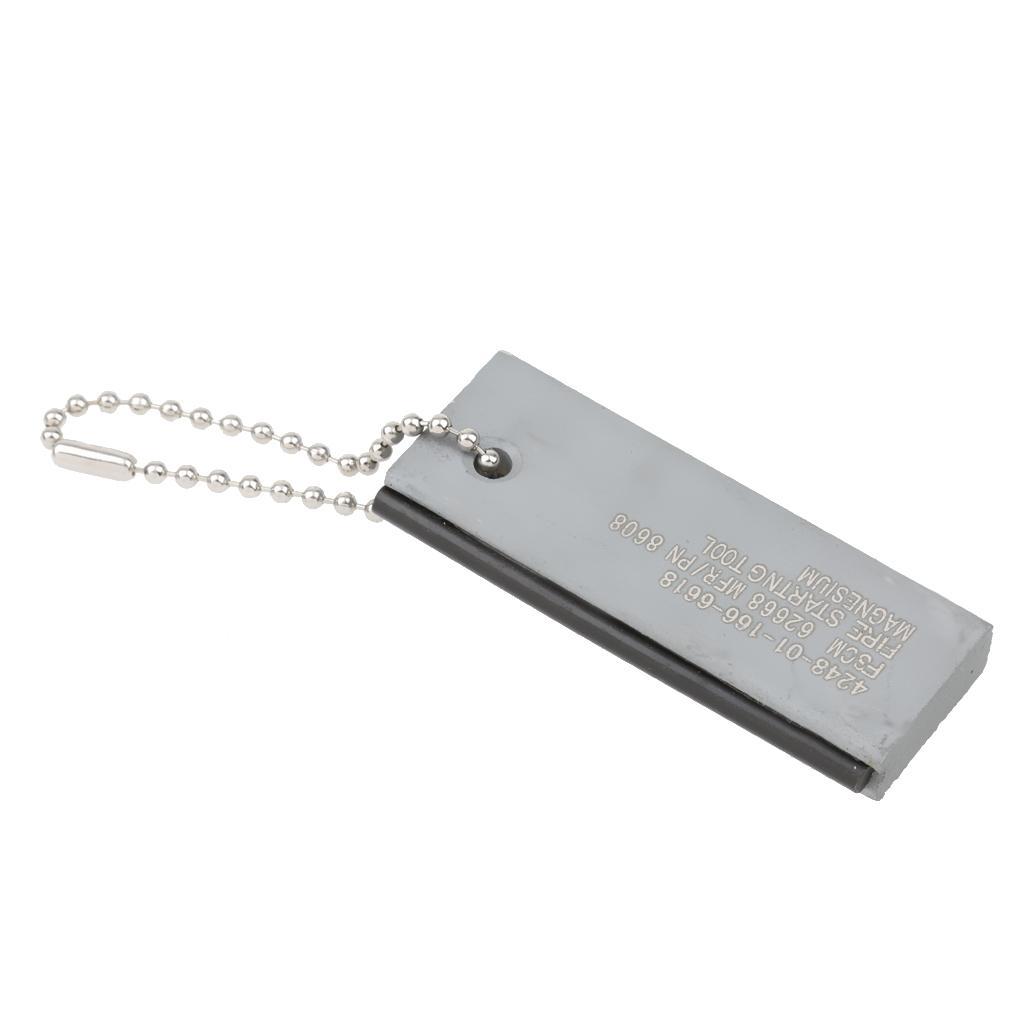 Magnesium Block Flint Fire Starter Rod Striker Lighter Outdoor Survival Tool