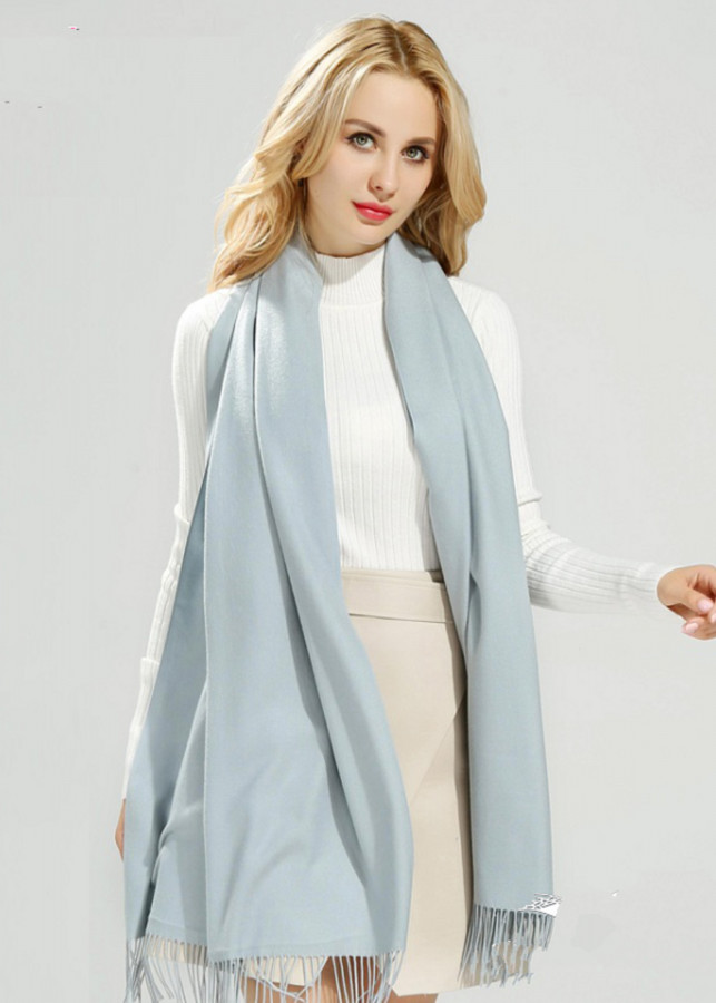 Khăn choàng cổ cashmere một màu 14