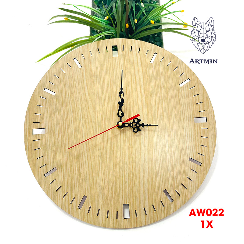 AW022 - Đồng Hồ Gỗ Treo Tường – Décor Trang Trí Phong Cách Mới