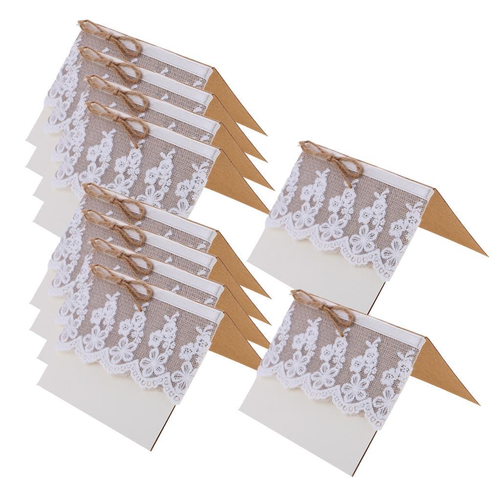 10 place cards place cards invitations cards wedding made of lace