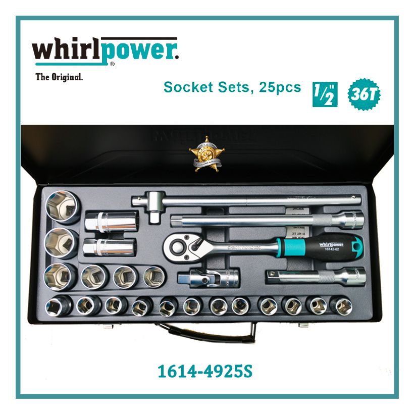 BỘ KHẨU 1/2" 25 CHI TIẾT WHIRLPOWER 1614-4925S
