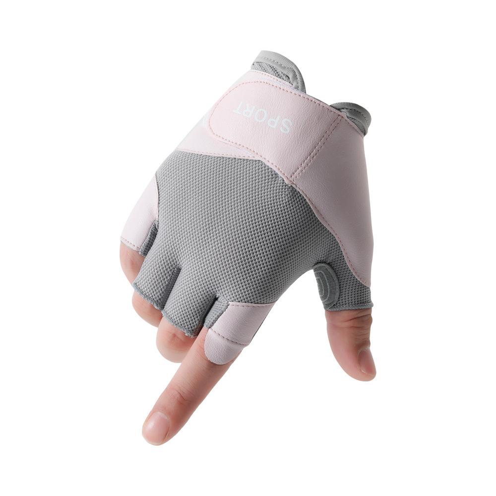 Găng tay không có ngón tay Găng tay đua xe đạp nam nam Thể thao Thể dục Mùa hè Găng tay Color: pink Size: L