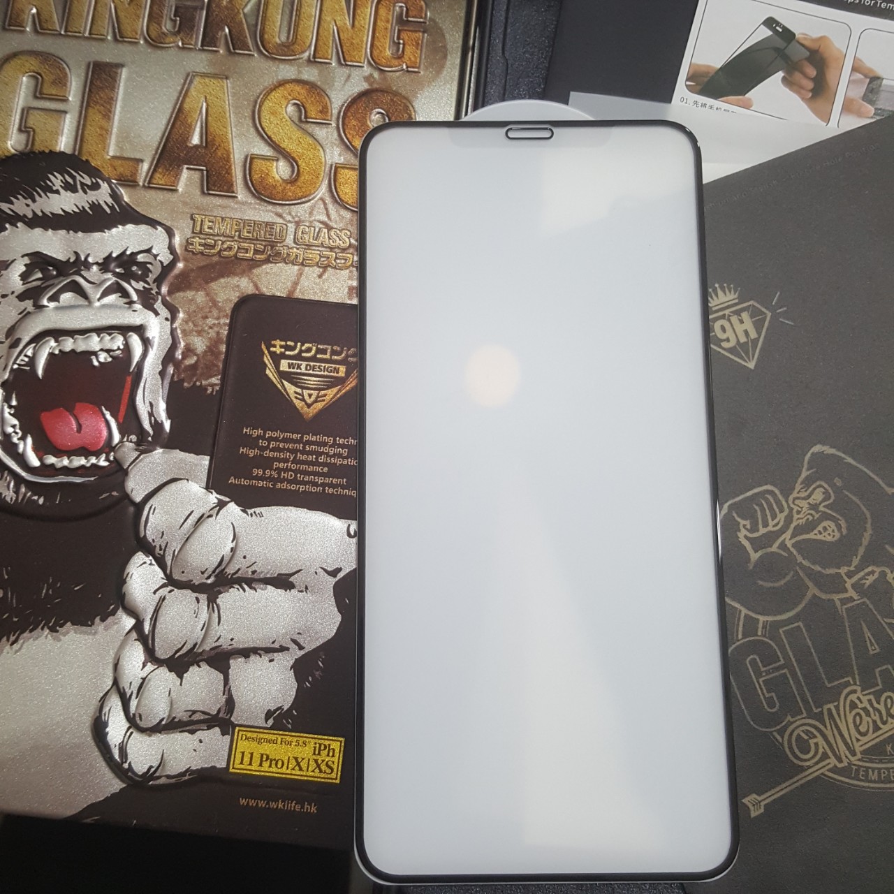 Miếng dán cường lực nhám màn hình chông vân tay cho iPhone X/ Xs/ 11 Pro (5.8&quot;) hiệu Kingkong chuẩn 9H - Hàng nhập khẩu