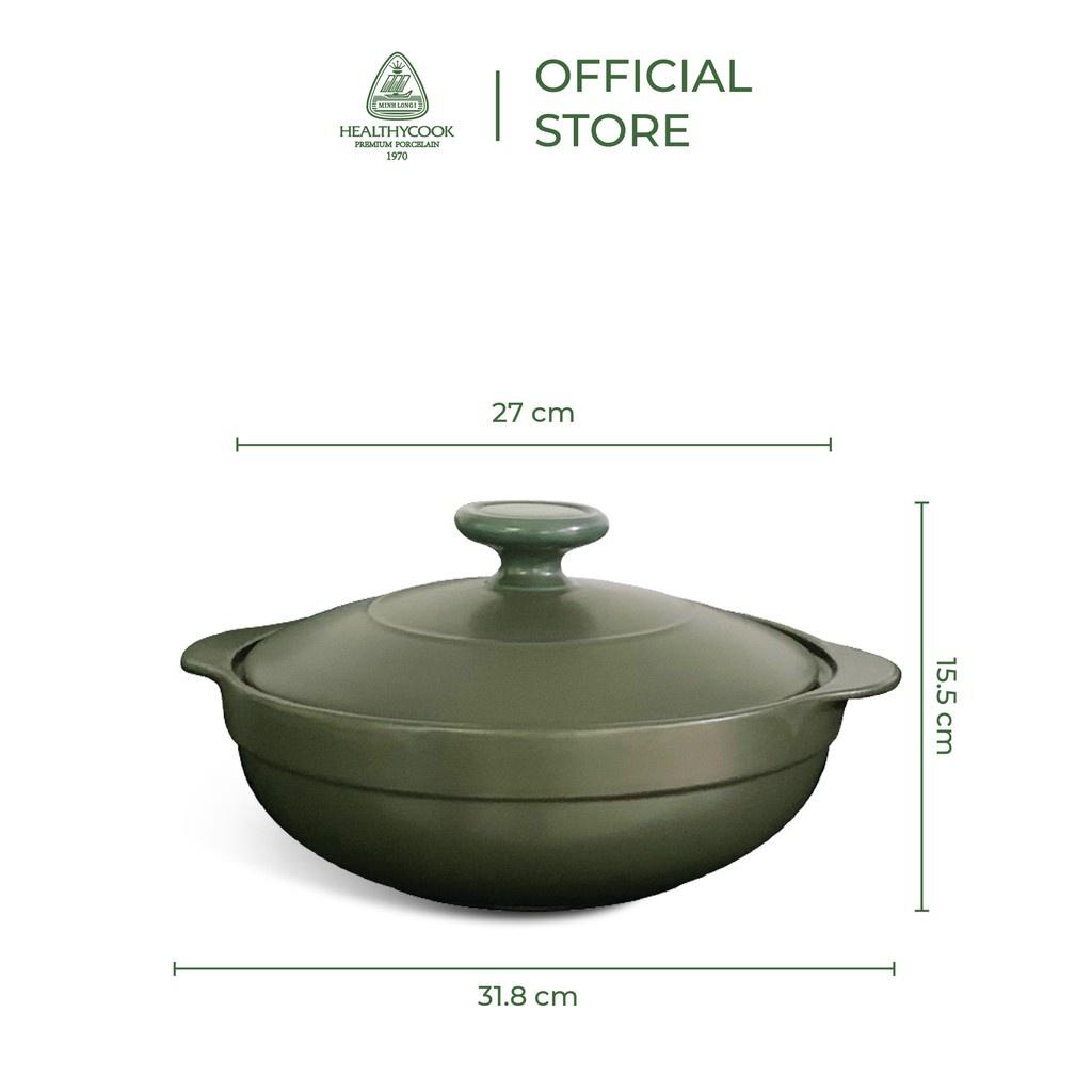 Nồi sứ dưỡng sinh Minh Long Luna 3.0 L dùng cho bếp từ