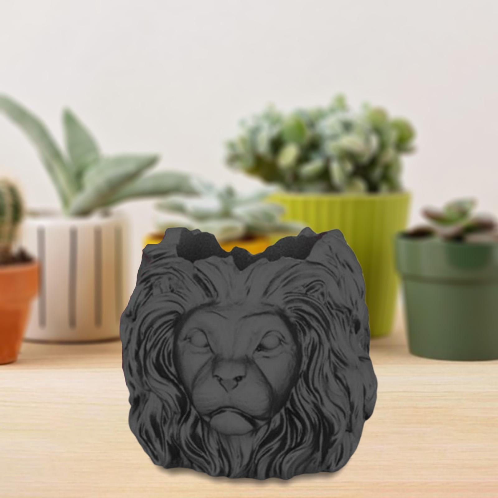Lion Head Shape Plant Pots Silicone  DIY Candle