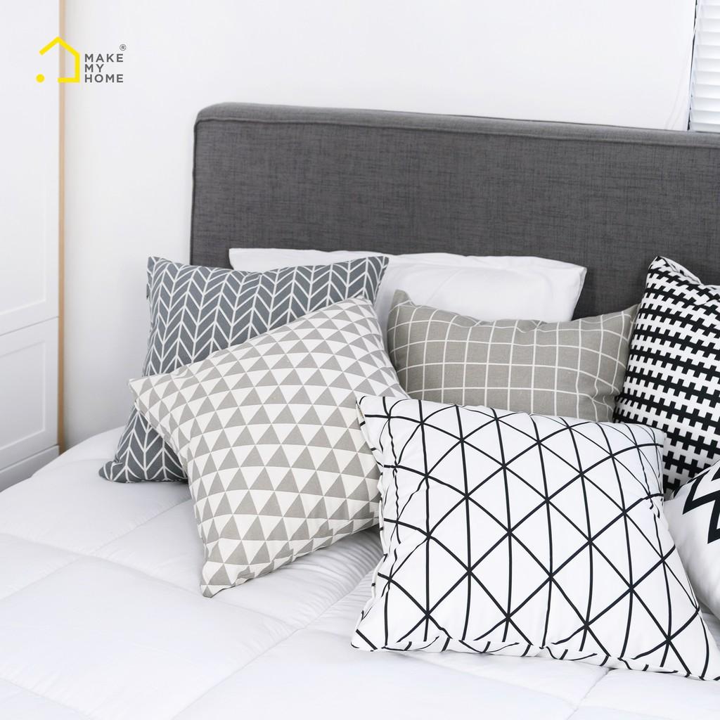 Gối Vuông Trang Trí, Gối Sofa Đơn Giản  Make My Home Bohiem