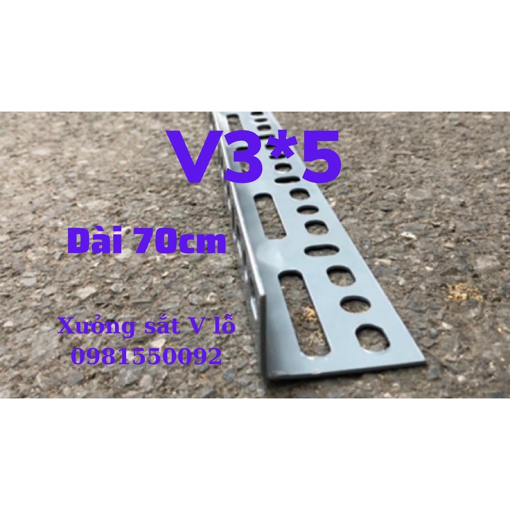 Sắt kệ v lỗ ,dài 70cm,sắt v lỗ giá rẻ,sắt thanh v lỗ chữ L
