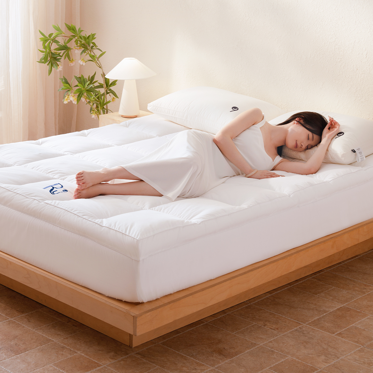 Mây Topper Ru9 Cao Cấp | Màu Trắng | Ru9 Fiber Mix bồng bềnh nâng đỡ | 07 Ngày 1 Đổi 1 | 1m6, 1m8, 2m, 2m2