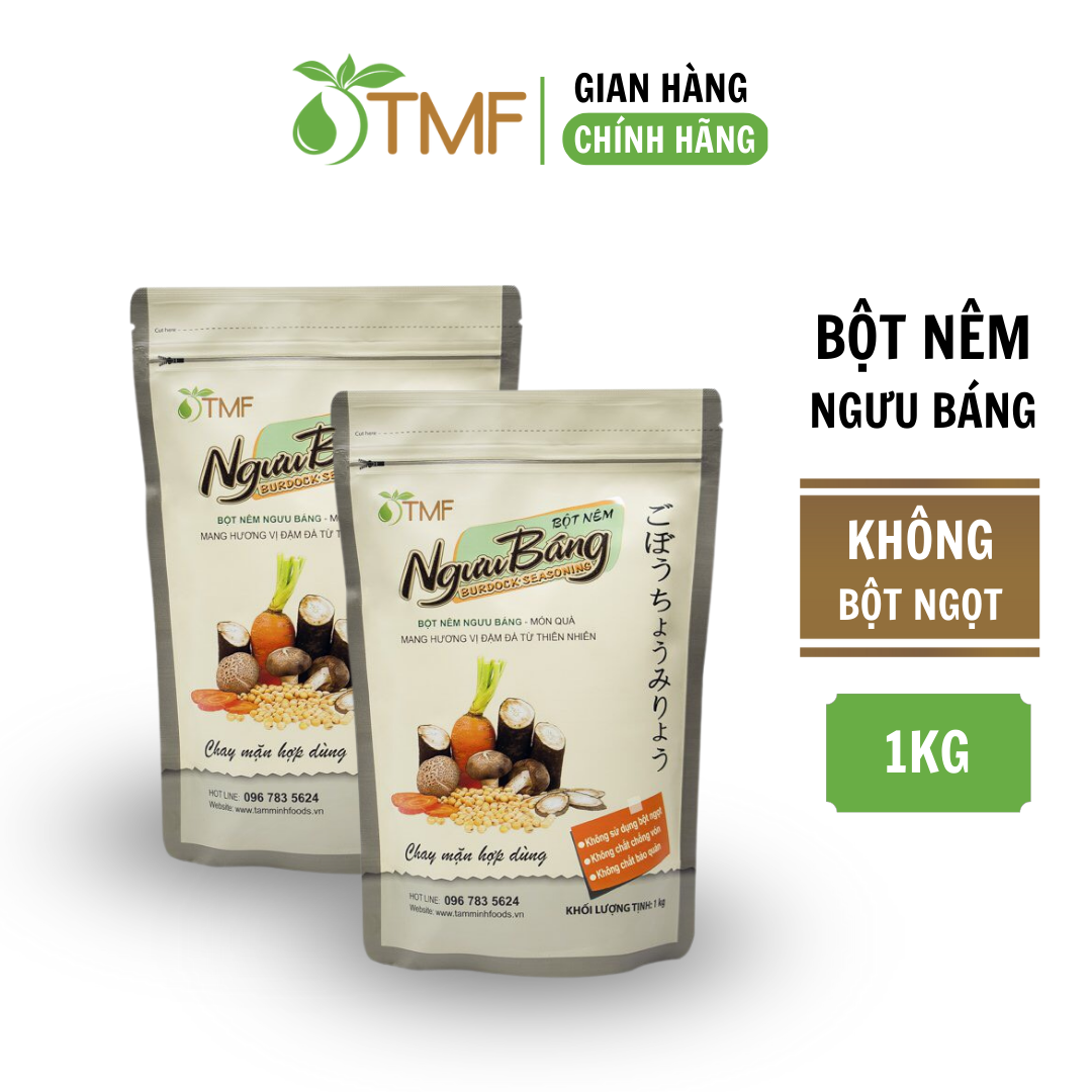 Combo 2 gói Bột nêm ngưu báng 1kg không bột ngọt cho bé ăn dặm TÂM MINH FOODS