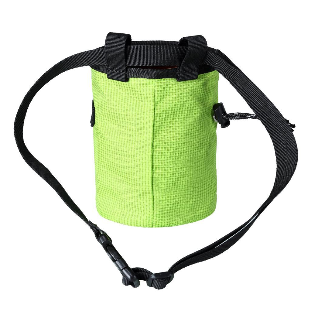 2pcs/set Green & Red Rock Climbers Outdoor Climbing Chalk Bag with Adjustable Belt & Drawstring Closure
