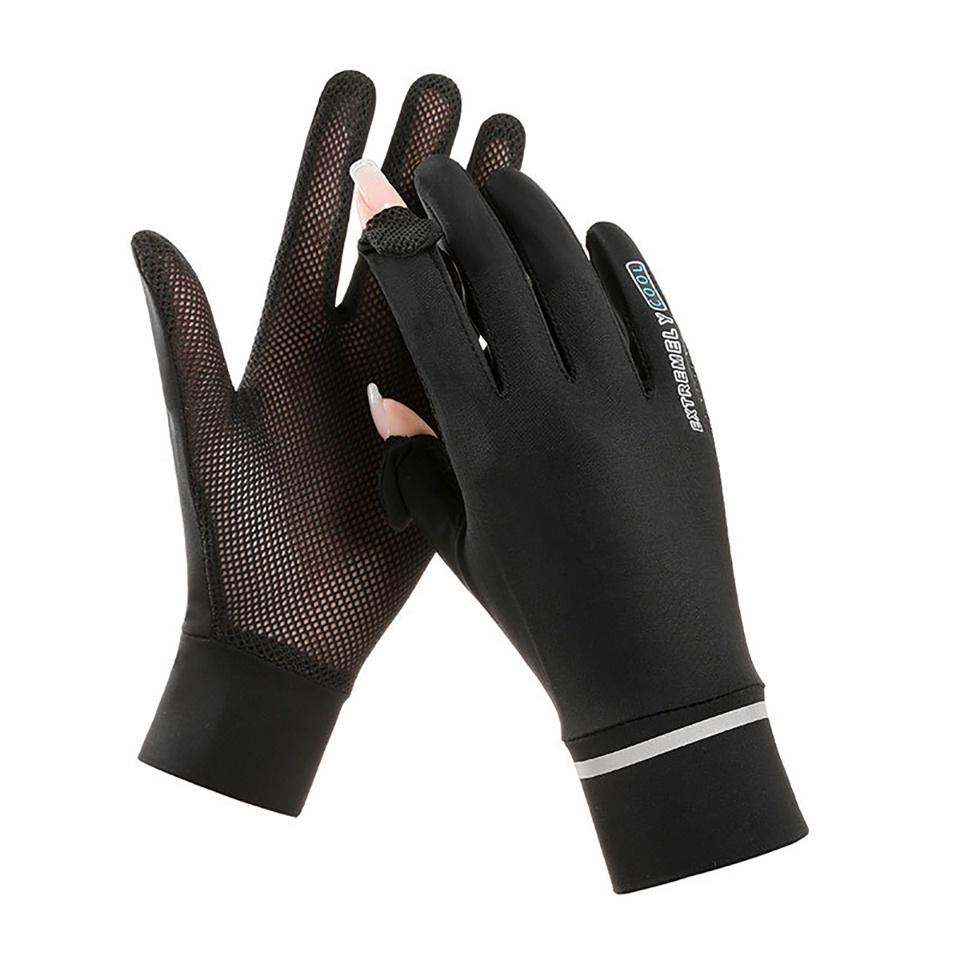 Găng Tay Silicone Chống Nắng/Tia UV Thoáng Khí Cho Nữ Khi Chạy Xe/Tập Thể Thao