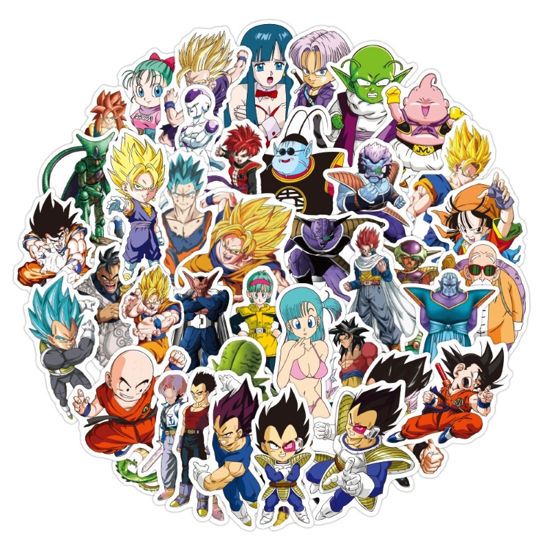 Bộ 50 miếng Sticker hình dán Dragon Ball Z