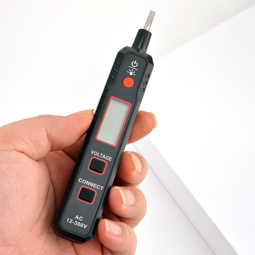 Bút thử điện cao cấp mà hình LCD rõ nét, Bút thử điện đo thông mạch, kiểm tra dây lửa dây mass có còi báo