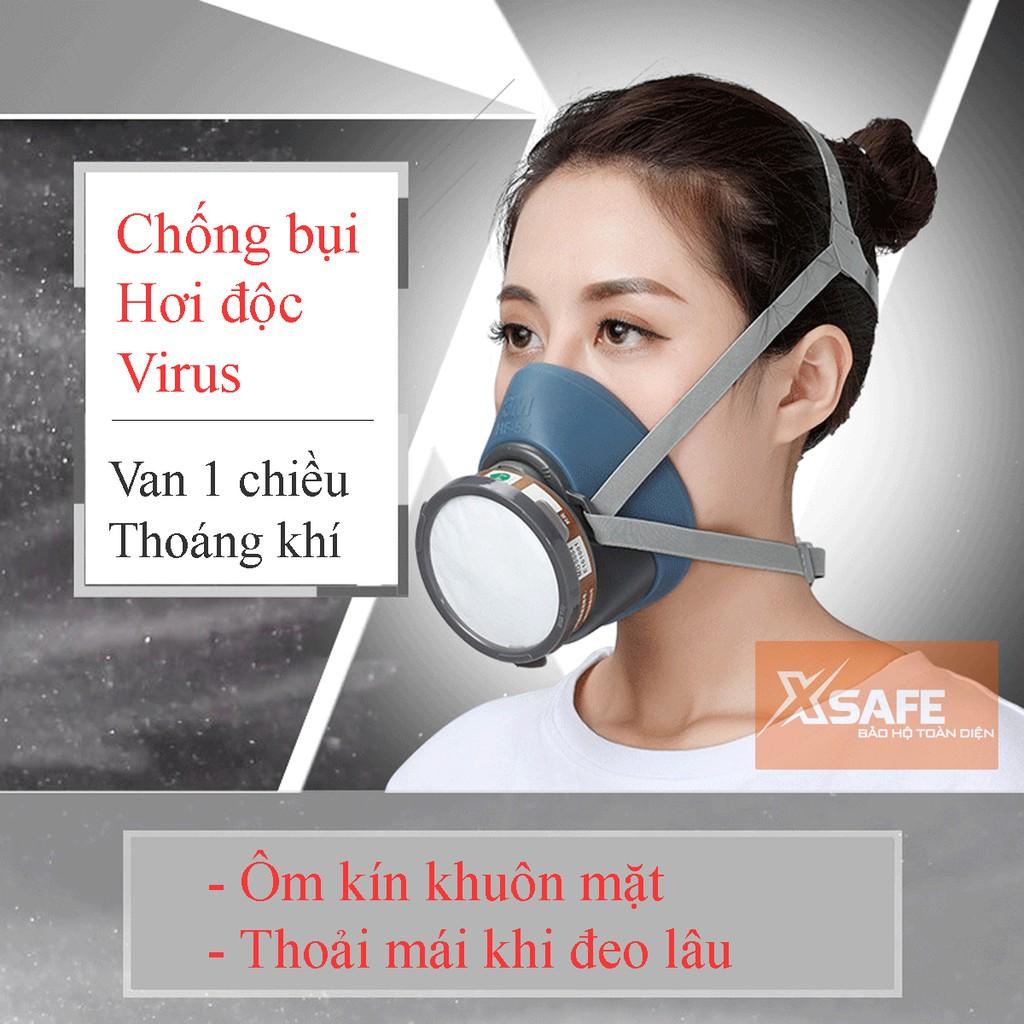 Bộ mặt nạ phòng độc 3M HF52 4 món - Mặt nạ chống độc chống bụi - Mặt nạ phun sơn phun xịt hóa chất