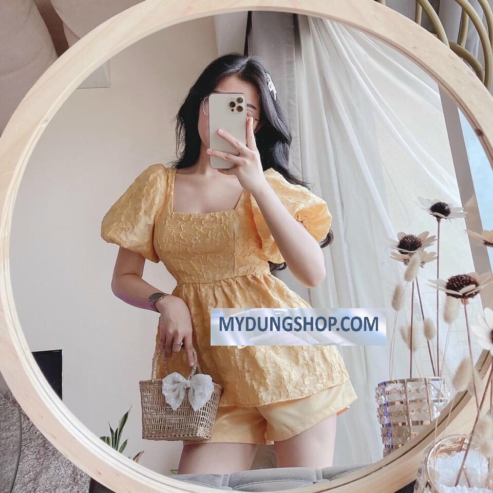 SET BBD ÁO TAY PHỒNG+ QUẦN SHORT- SIÊU CƯNG