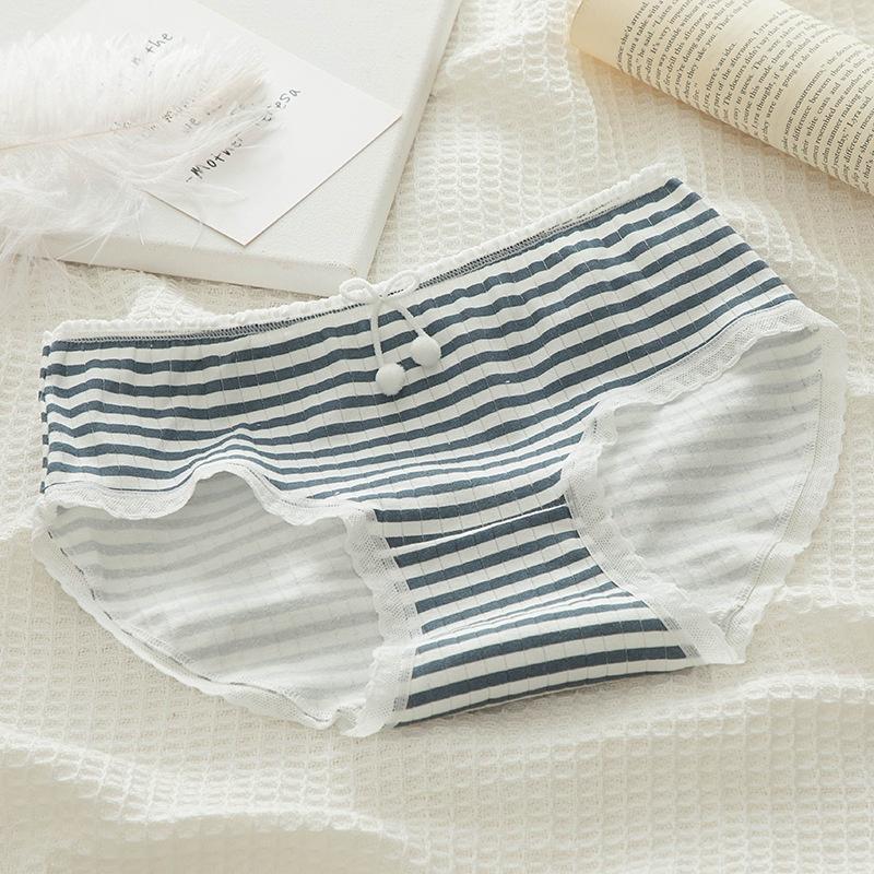 Quần lót cotton giấy kẻ xanh thủy thủ 0126
