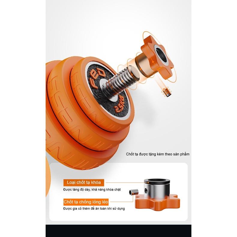 Bộ Tạ Tay Điều Chỉnh Đa Năng 4 IN 1 FED Tạ Gang Mã Niken loại 20kg--- hàng chính hãng