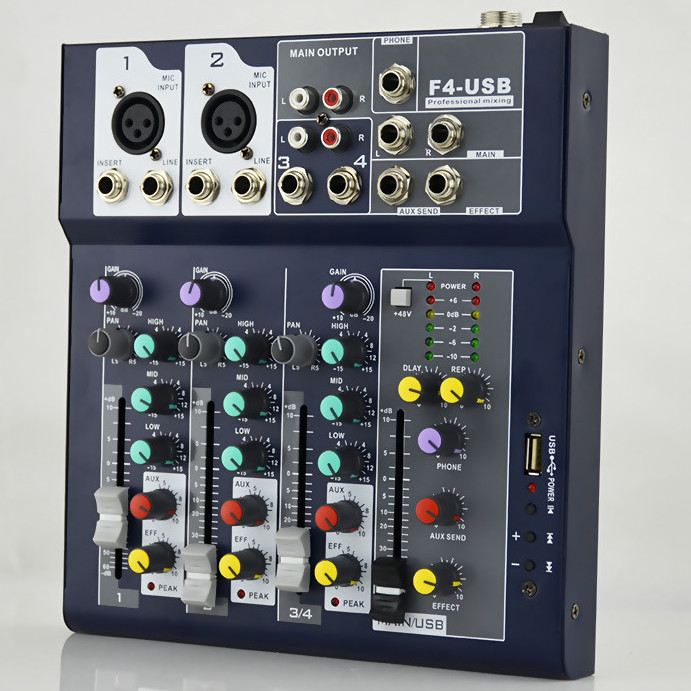 Mixer F4 USB Hát Karaoke Thu âm