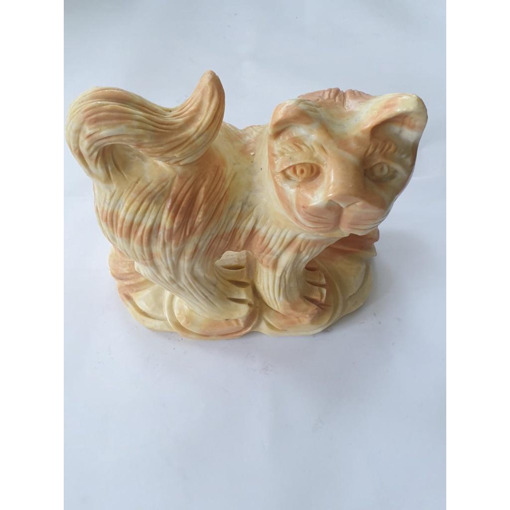 Tượng mèo  đá cà rốt trong bộ 12 con giáp