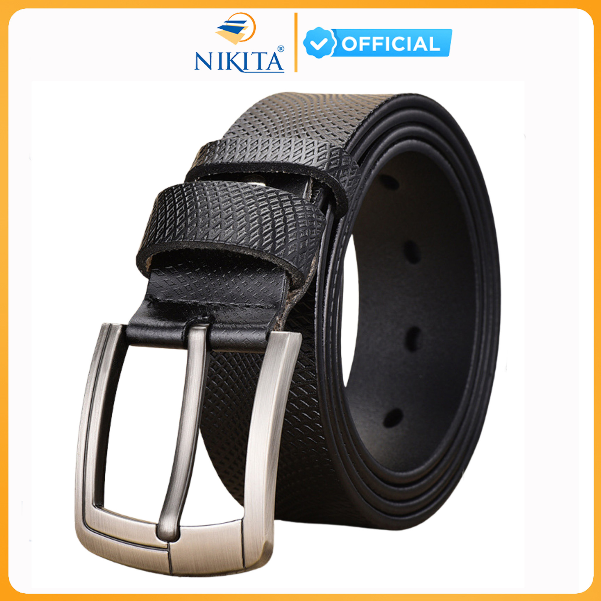 Dây nịt nam, dây thắt lưng nam da bò một lớp NIKITA-DL0102