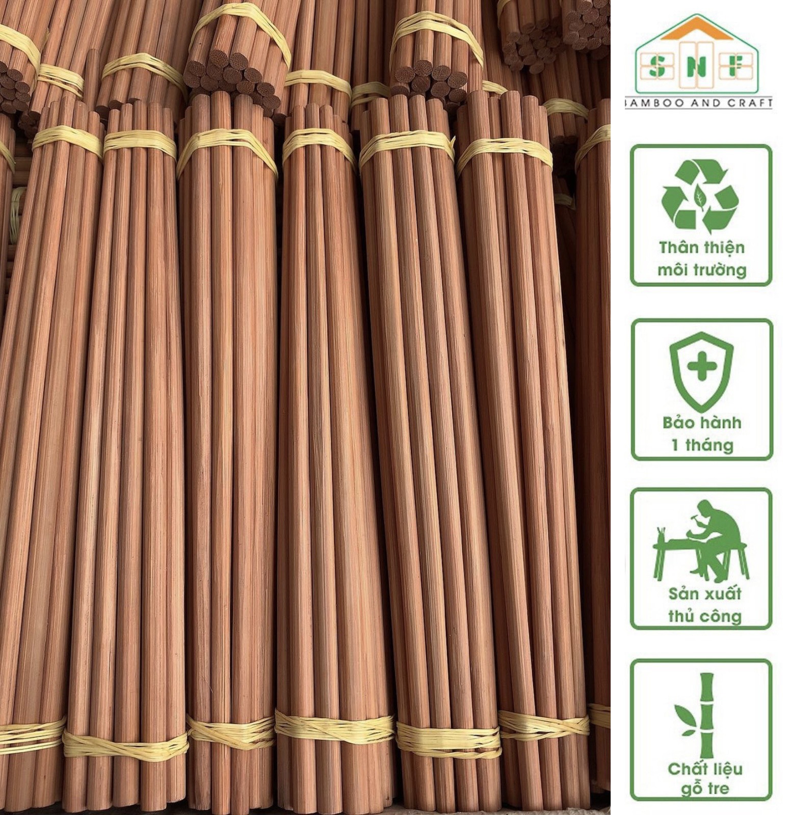 Bộ 10 Đôi Đũa Tre TRE VIỆT Tự Nhiên An Cao Cấp, An Toàn Cho Sức Khỏe- SNF Bamboo and Craft Mới