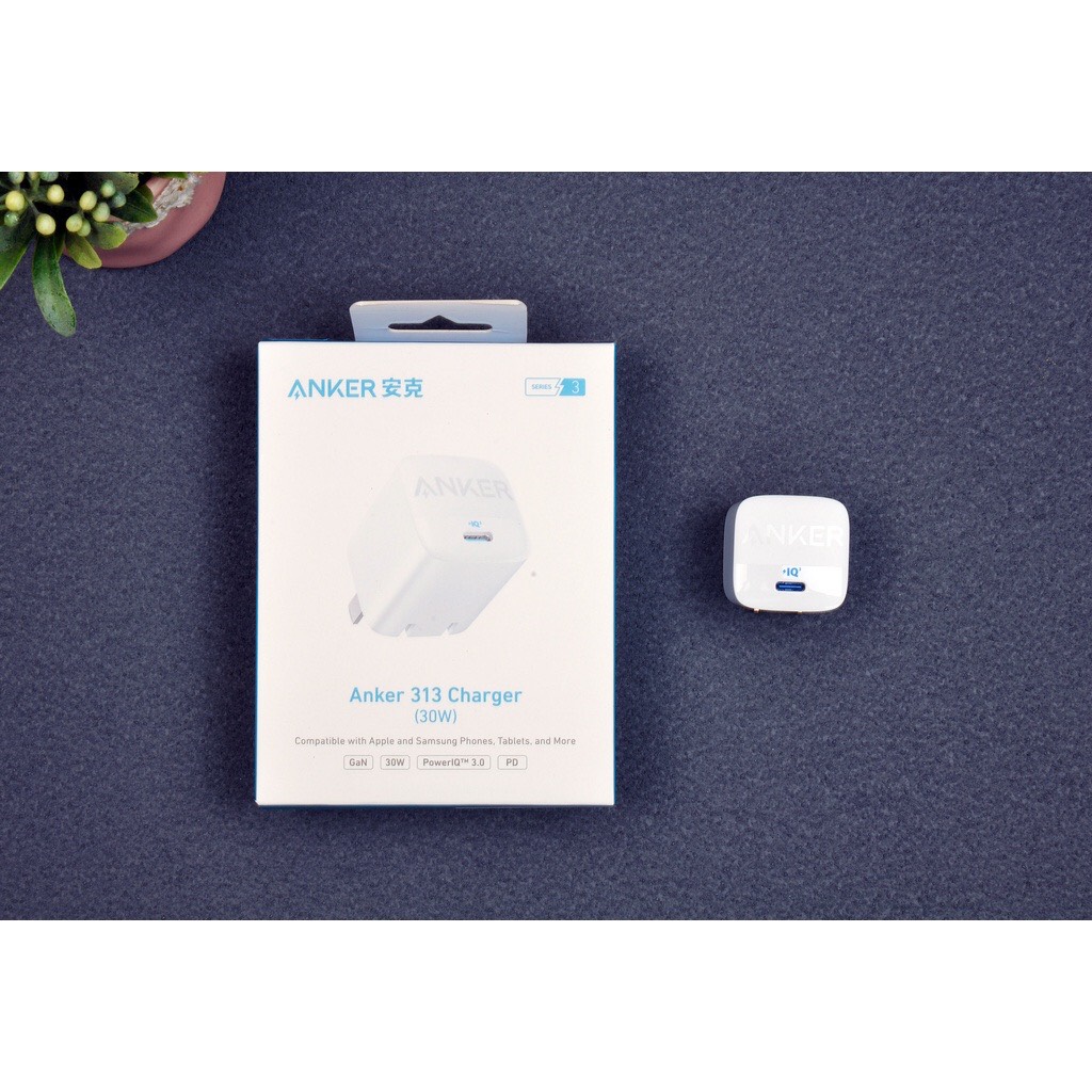 Adapter Sạc ANKER 313 / 311 Charger Gen 2 30W 1 Cổng Type-C A2639 - Công Nghệ PiQ 3.0 Tích Hợp PD/PPS