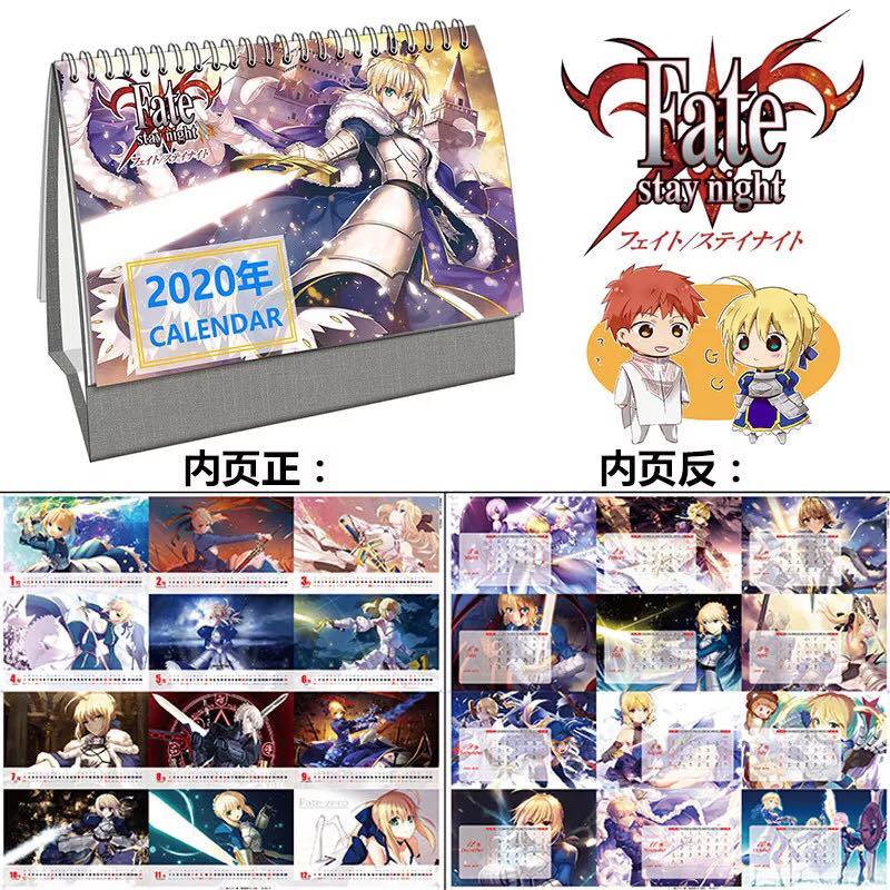 (Lịch 2020) Lịch để bàn hình Anime Fate/stay night - Saber