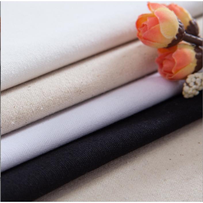 Bán buôn Vải CANVAS FABRIC vải thô cotton canvas trắng đen tái chế không thấm nước 100% COTTON CANVAS FABRIC 225GSM