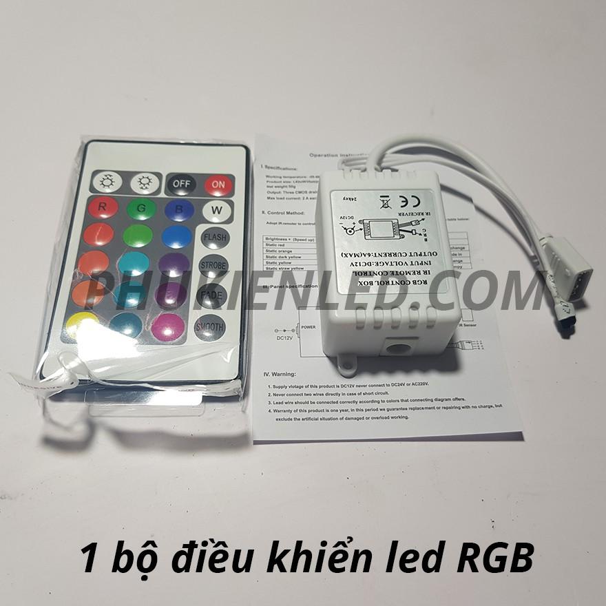 Led dây nhiều màu RGB 5050 12V - Loại trần có keo 2 mặt