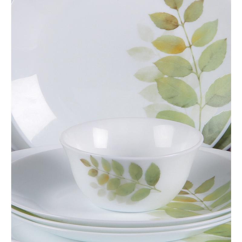 Bộ chén đĩa thủy tinh Diva Ivory A.S 12 món - 10 món - Ấn Độ