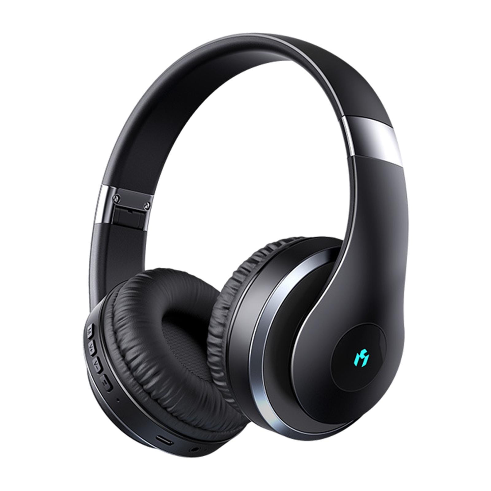 Bluetooth Headphones Wireless/Wired Deep Bass for Travel Home Office PC White