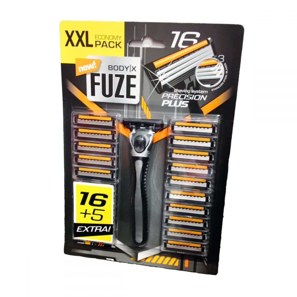 Set Dao cạo râu Body-X Fuze 3 lưỡi Razors Men Triple Blades