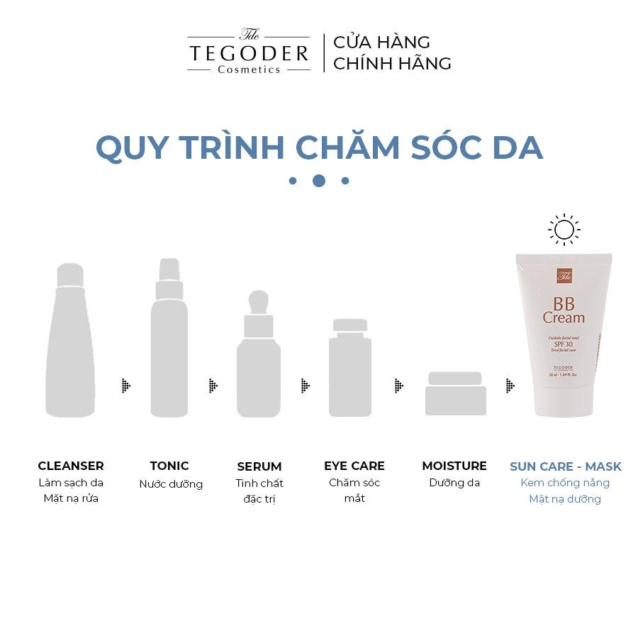 Kem chống nắng dạng kem nền che phủ hoàn hảo và bảo vệ da 2 trong 1 Tegoder BB cream SPF30 50 ml mã 4244