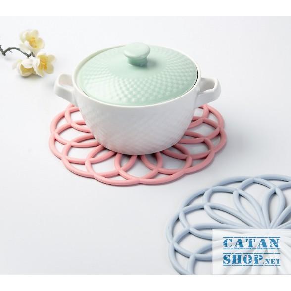 Tấm lót nồi, Miếng lót nồi chống nóng, đồ lót nồi cơm vòng tròn hình hoa xinh xắn GD178-LNTron-5
