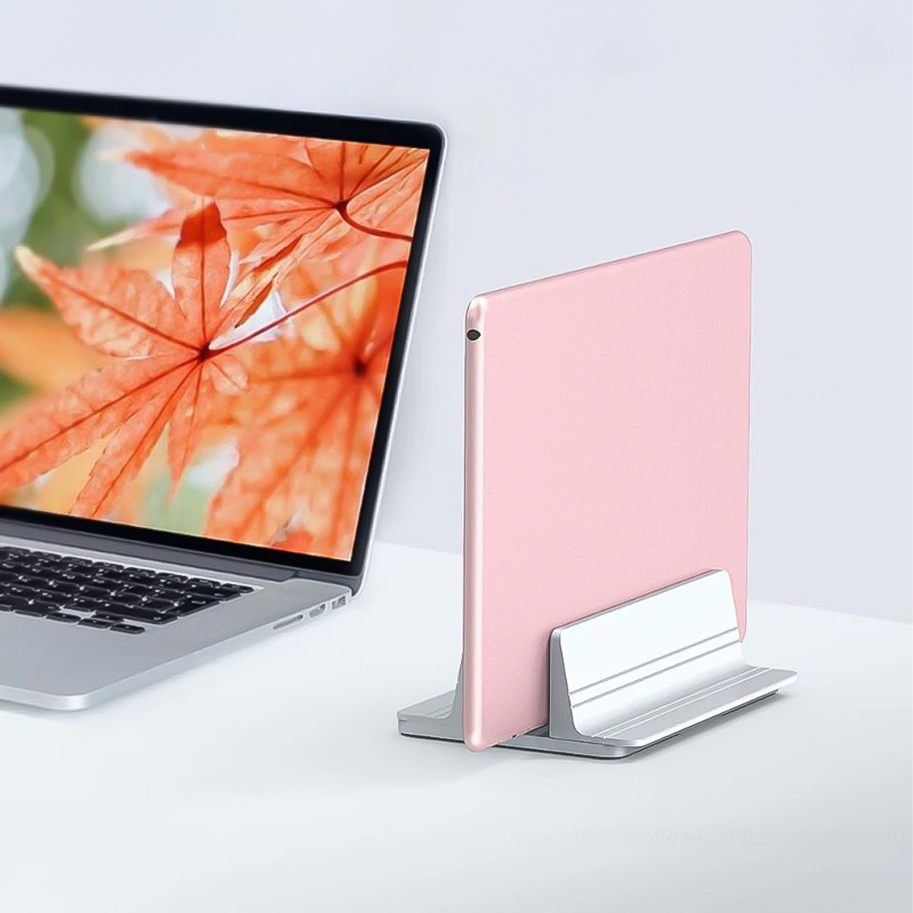 Vinetteam Giá đỡ Kiêm Đế Dựng Đứng Một Khe Dành Cho Laptop Macbook Ipad Surface Có Thể Điều Chỉnh Bằng Nhôm Nguyên Khối - Hàng Chính Hãng