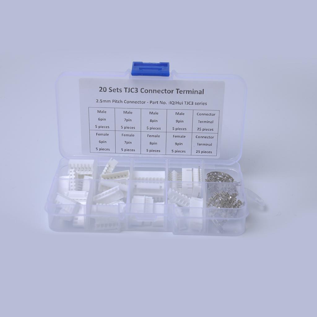 50 Cái TJC3 2.5mm 6P 7P 8P 9Pin Đầu + Nhà Ga + Nhà Ở Cổng Kết Nối Bộ Dụng Cụ