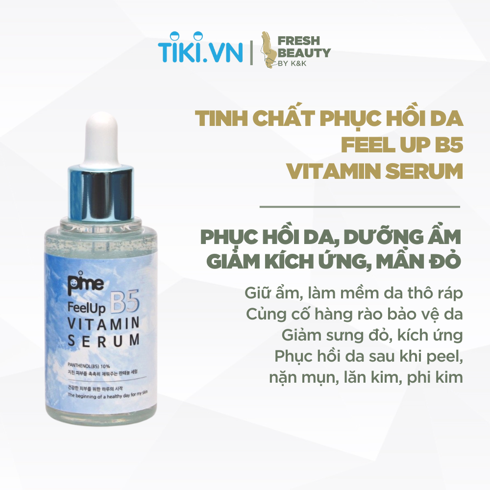 Tinh chất phục hồi da Pime Feel Up B5 Vitamin Serum dưỡng ẩm, hỗ trợ làm mềm da, giảm kích ứng, hỗ trợ phục hồi da 50g