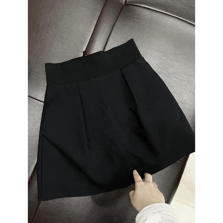 CHÂN VÁY ĐEN A KHÓA NỔI