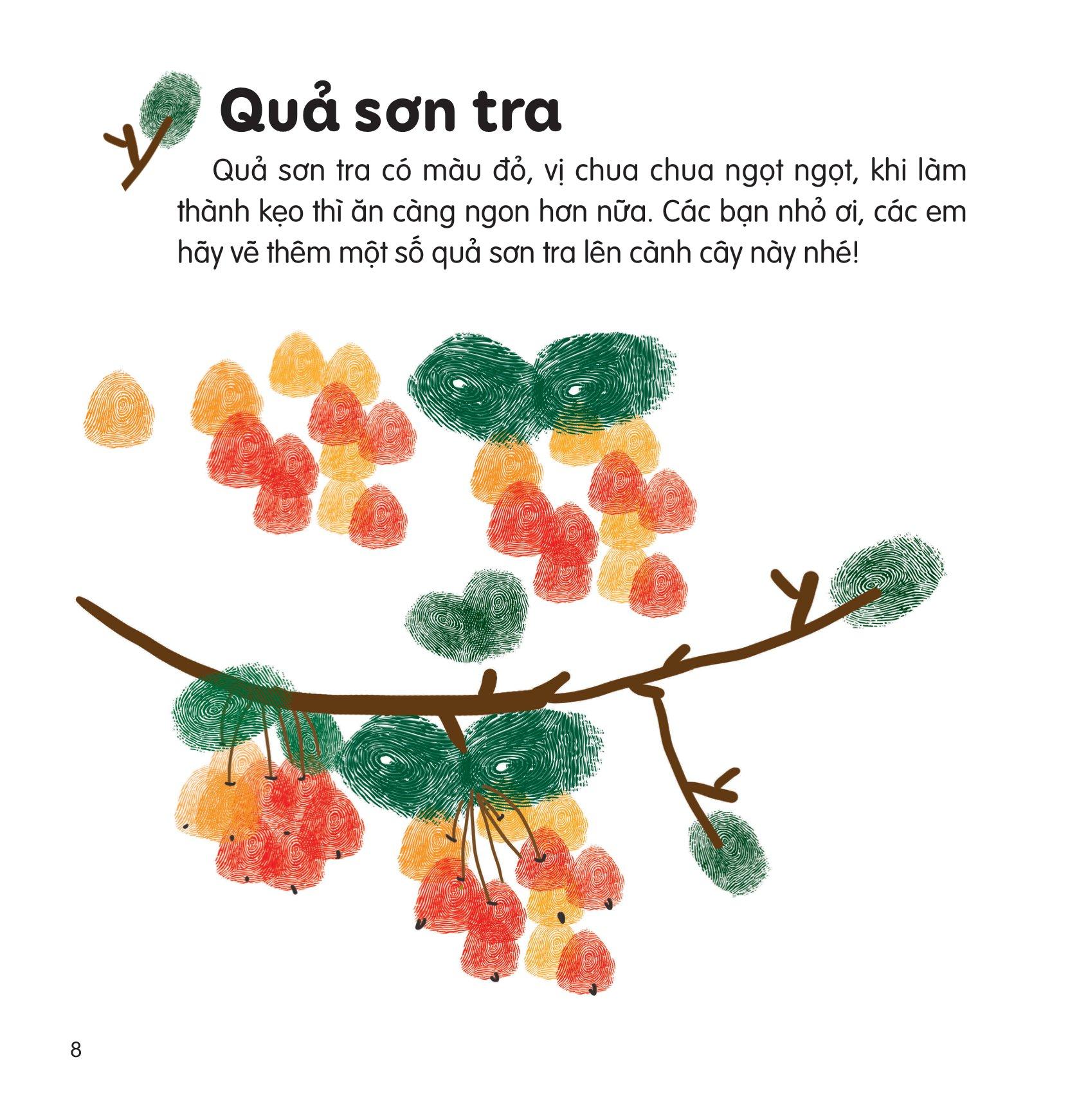 100++ Ý Tưởng Sáng Tạo Vẽ Tranh Bằng Vân Tay - Thực Vật - Bìa Cứng