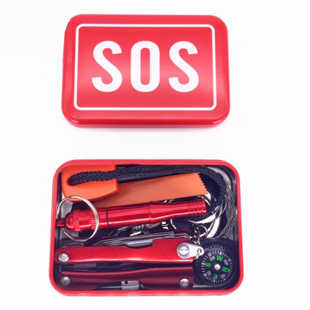 Outdoor Tool Box Organizer Camping Hiking Climbing Tool Storage Carry Case Red Color