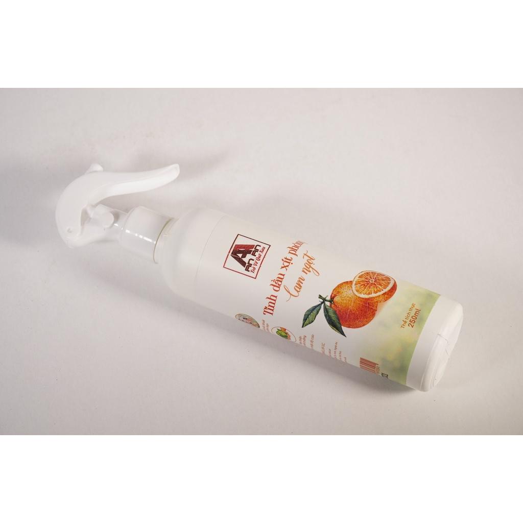 Tinh dầu xịt phòng thiên nhiên An An HƯƠNG CAM NGỌT xịt thơm lâu, an toàn sức khỏe, bảo vệ môi trường - 250ml